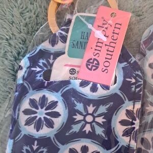 Simply Southern Navy and Light Blue Floral Hand Sanitizer Holder